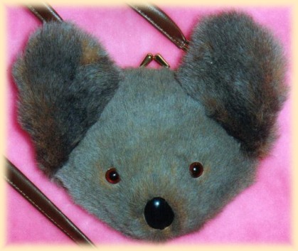unique gift for her - koala fur purse 