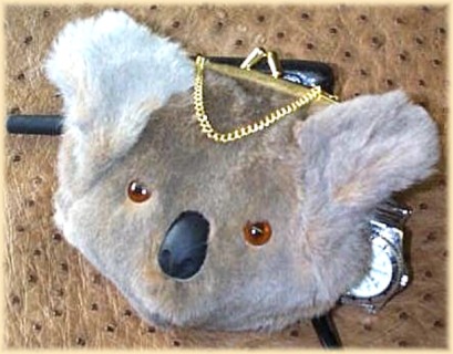 unique gift for woman - koala fur purse 