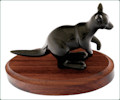 Black jade kangaroo figurine