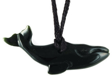 Black Jade Whale Pendant