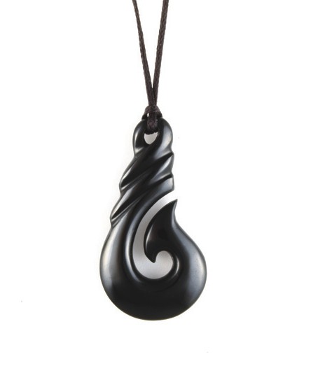 Maori hook jade necklace pendant