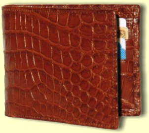 croc leather wallet