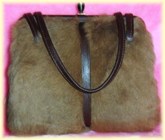 fur handbag