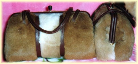 fur handbag